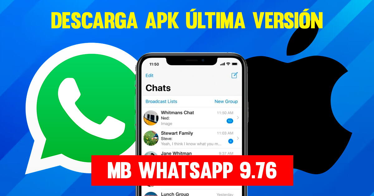 Descarga GRATIS MB Whatsapp 9.76 estilo iPhone: LINK de la última versión del APK
