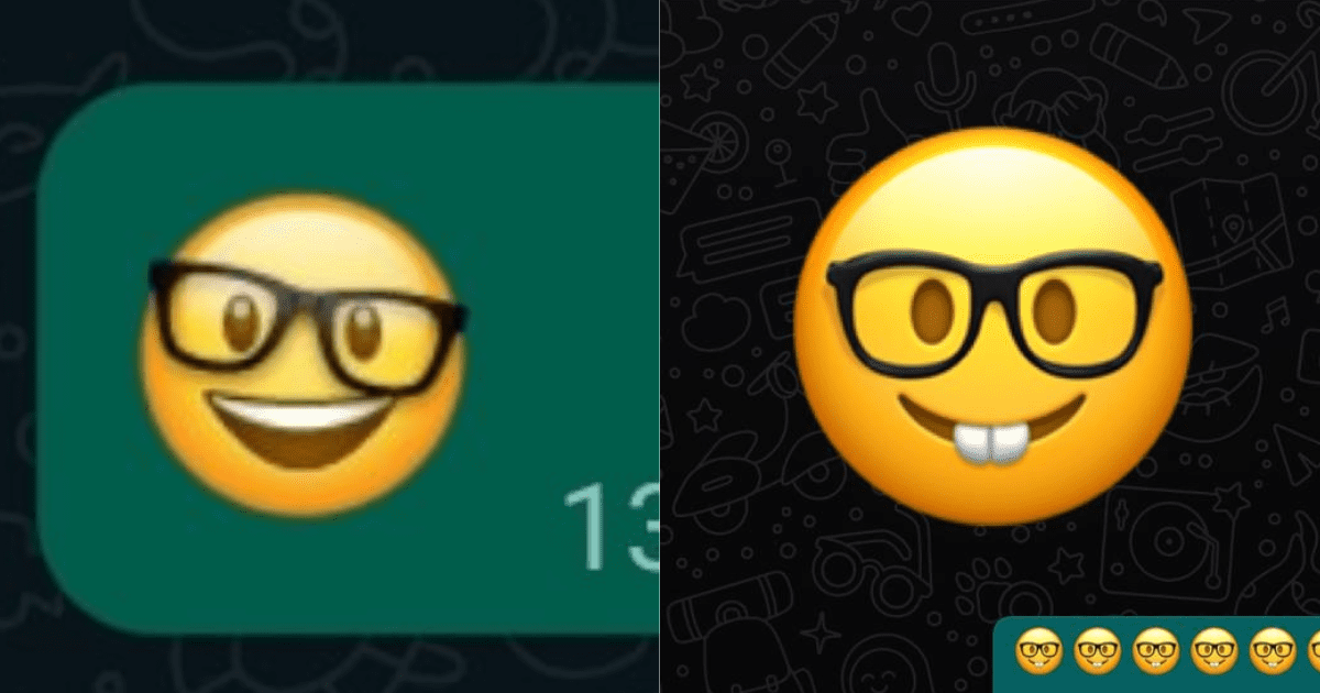 WhatsApp y la GUÍA para obtener el nuevo diseño del emoji 'nerd face'