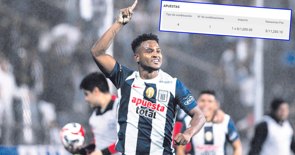 Apostó 1000 soles por triunfo de Alianza Lima y gracias a Aldair Rodríguez se volvió un 'magnate'