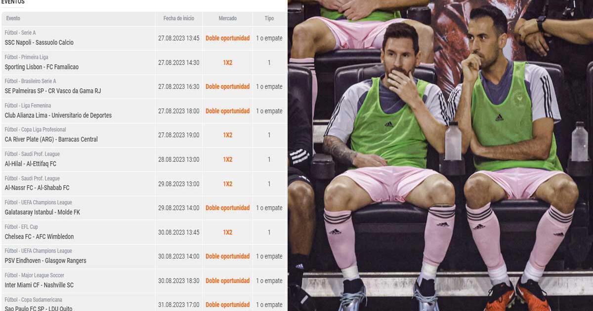 Apostó 3000 soles por empate del Inter Miami de Messi y logró ganar 22 mil soles