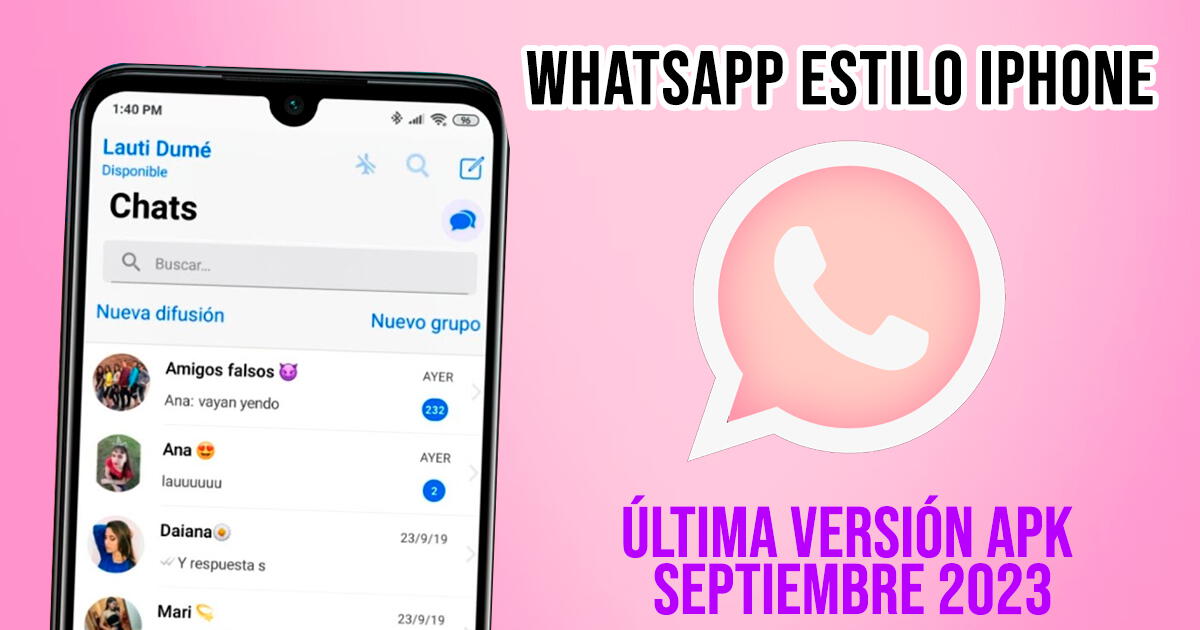 Descargar WhatsApp estilo iPhone en Android: AQUÍ LINK gratis para instalar GRATIS