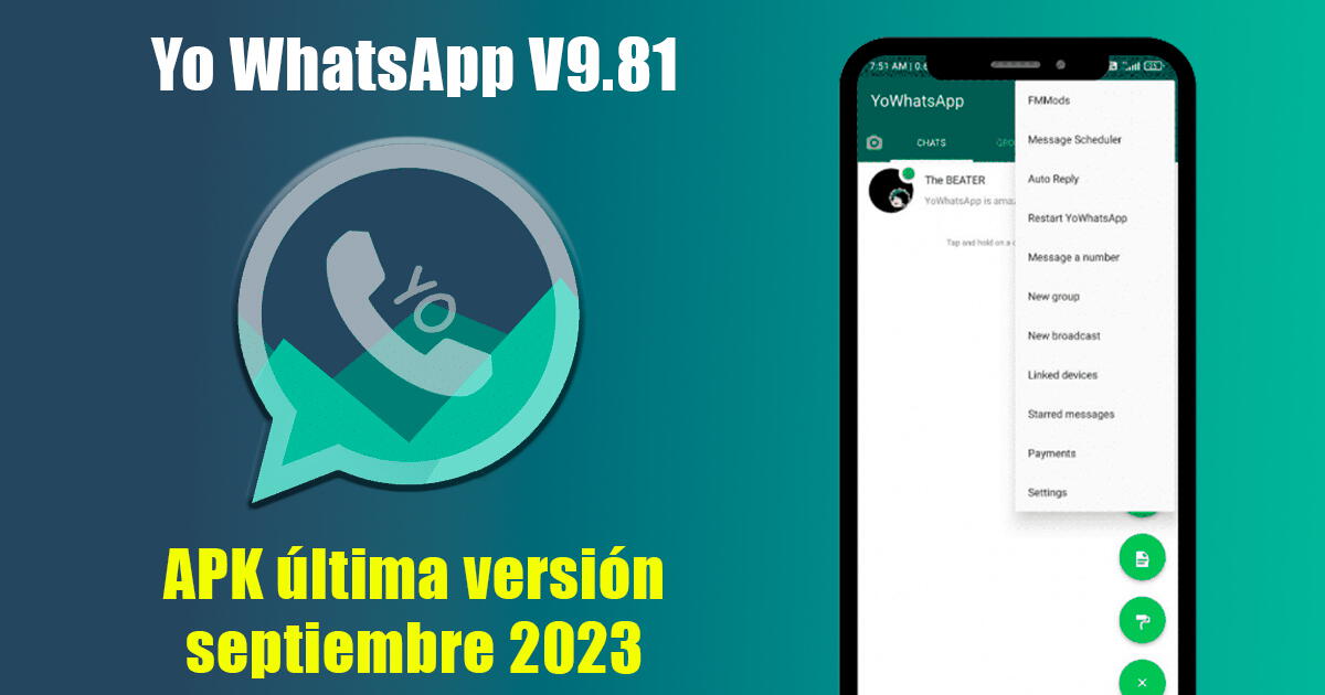 Descargar Yo WhatsApp V9.81 septiembre 2023: LINK de la última versión del APK