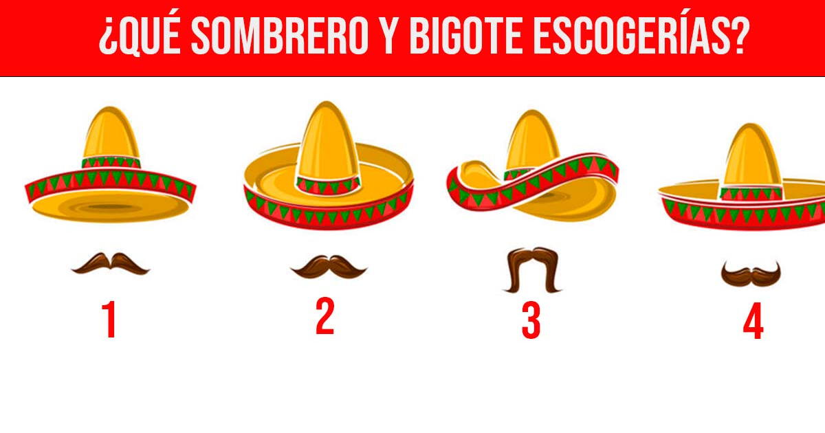 ¿Qué sombrero y bigote mexicano escogerías? Responde y conocerás si eres una persona tímida