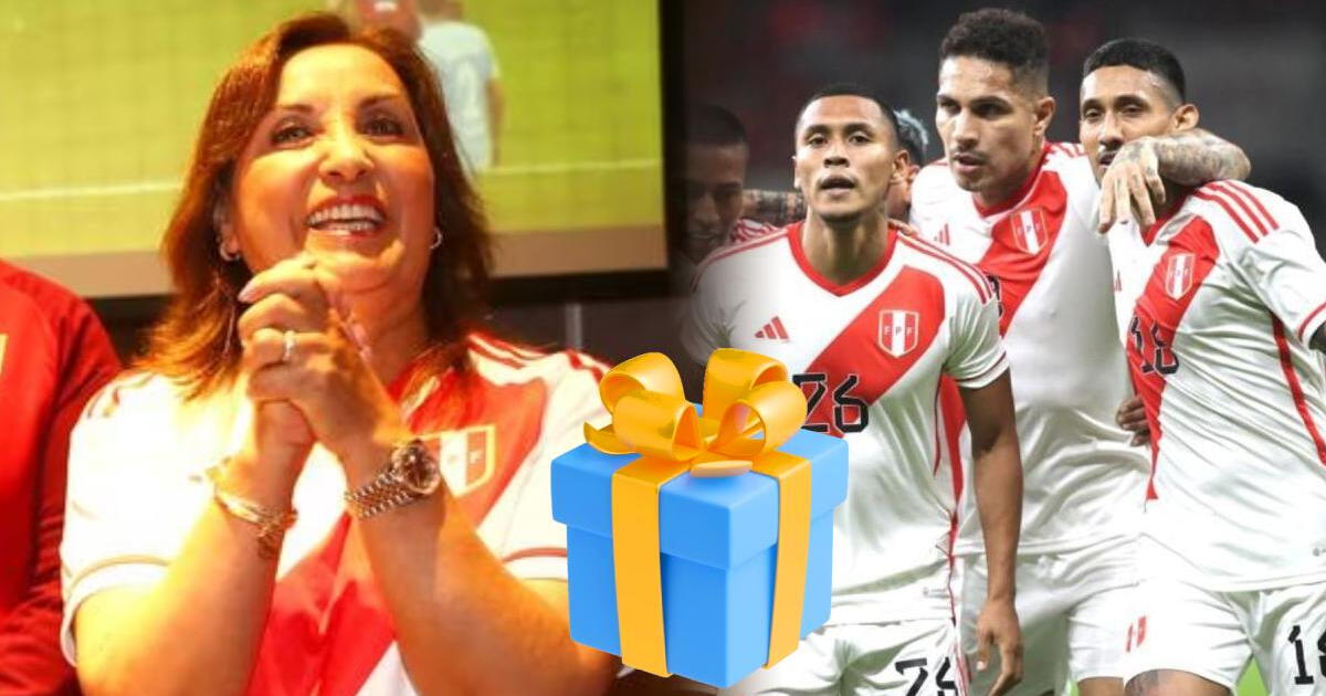Dina Boluarte sorprendió a los jugadores de la selección peruana con singular regalo