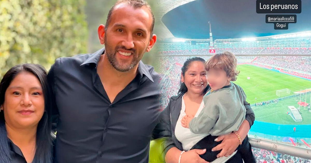 Hernán Barcos tuvo emocionante gesto con la nana de sus hijos en el partido Perú vs. Brasil
