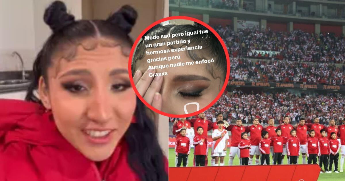 Milena Warthon y su 'reclamo' tras cantar el himno en el Perú vs. Brasil: 