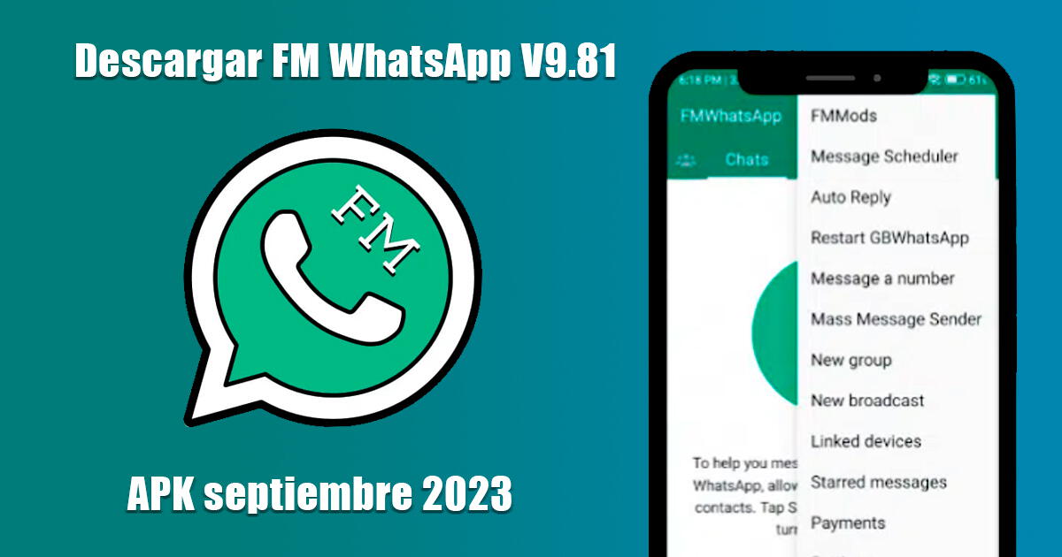 Descargar FM WhatsApp V9.81 última versión: LINK gratis del APK septiembre 2023