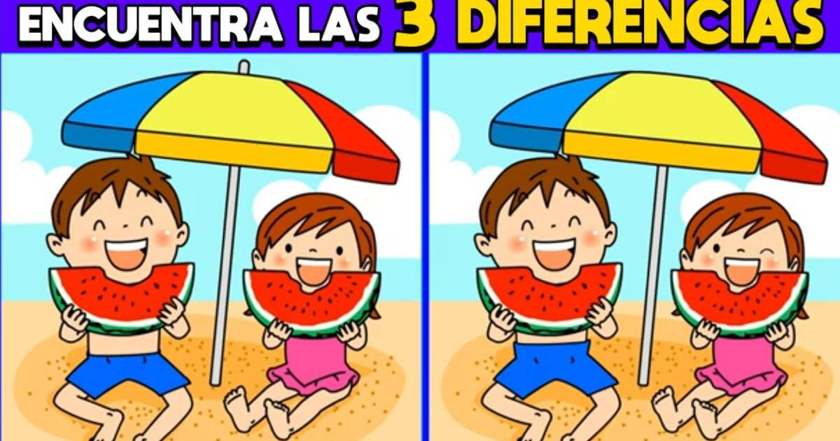 Solo hay 3 desigualdades entre los niños de la playa: ¿Serás tan audaz para identificarlas?