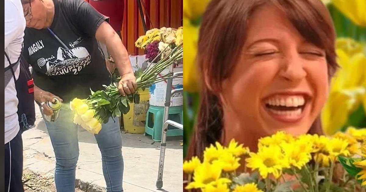 Va a comprar sus flores amarillas y se encuentra con insólita escena: 