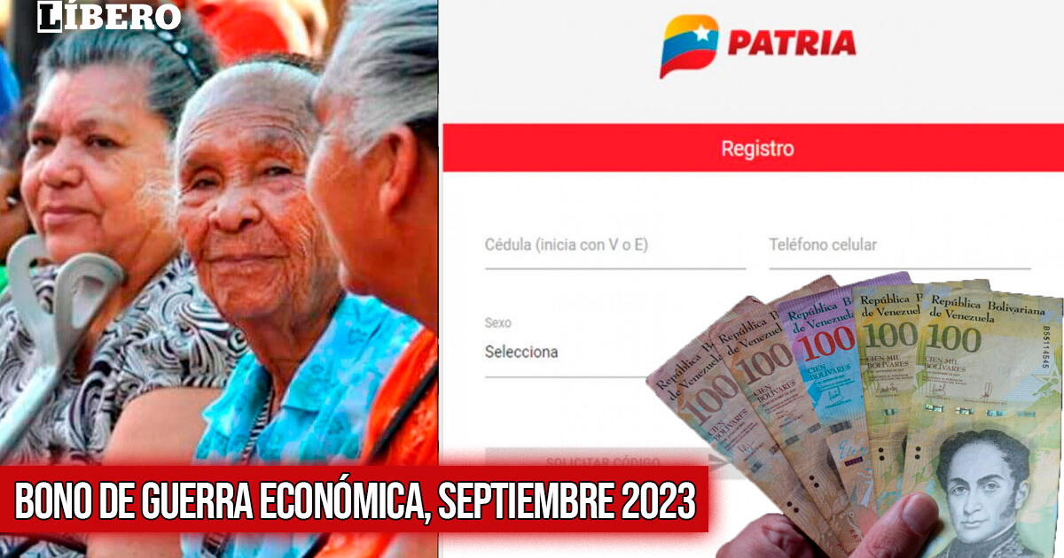 ¿Cómo inscribirme a la plataforma Patria para cobrar el Bono de Guerra Económica 2023?