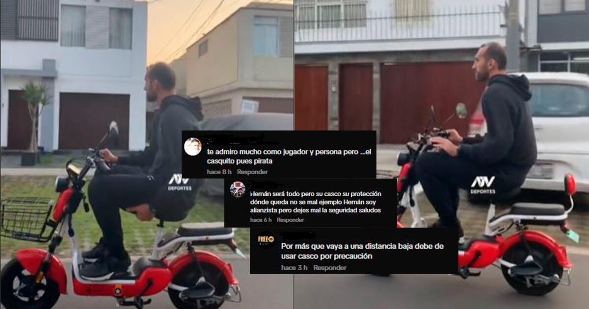Hernán Barcos es captado en motocicleta, pero recibe críticas por incumplir medidas de seguridad