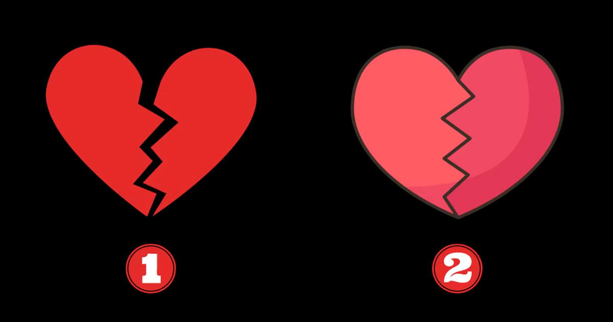 How do you react to a breakup? Choose a broken heart to find out the answer.