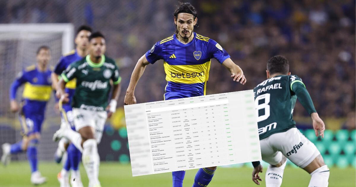 Apostó como jugando al empate entre Boca vs. Palmeiras y ganó mucho dinero: 