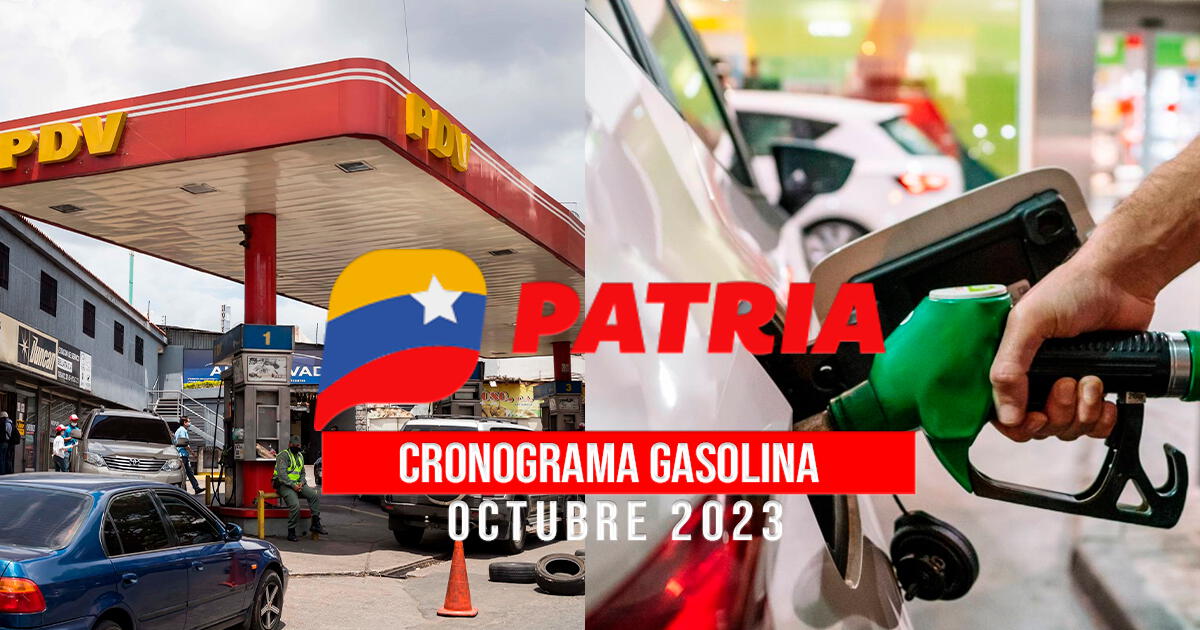 Cronograma de gasolina subsidiada del 02 al 08 de octubre en Venezuela