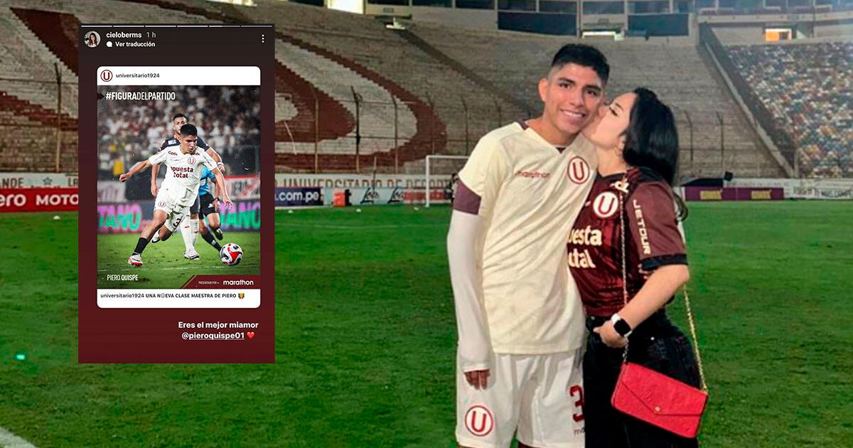 Cielo Berríos, novia de Piero Quispe, dedica romántico post al jugador y fans enloquecen