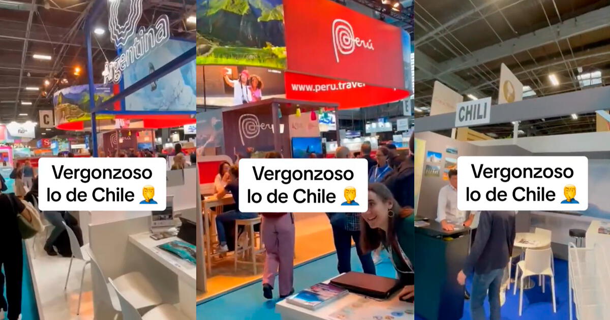 Chilena visita feria de turismo, ve el stand de su país y lo compara con el de Perú