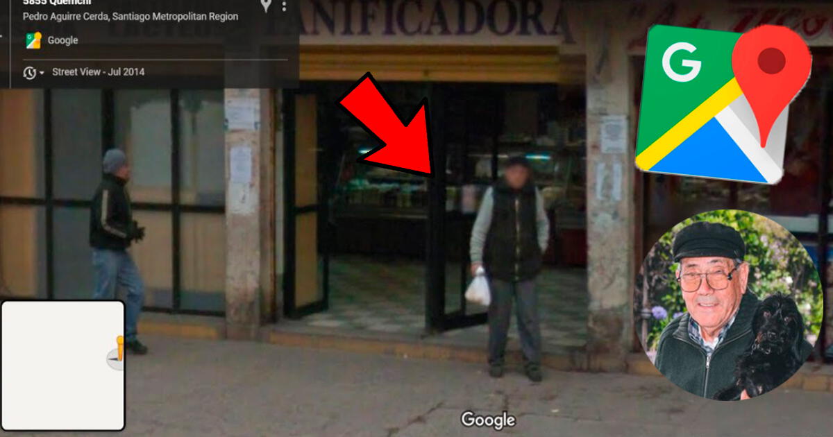 Use Google Maps to explore his old neighborhood and find his deceased grandfather.