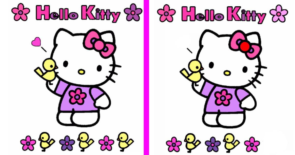 Visualiza y responde en 7 segundos: ¿Dónde están las 5 desigualdades de Hello Kitty?