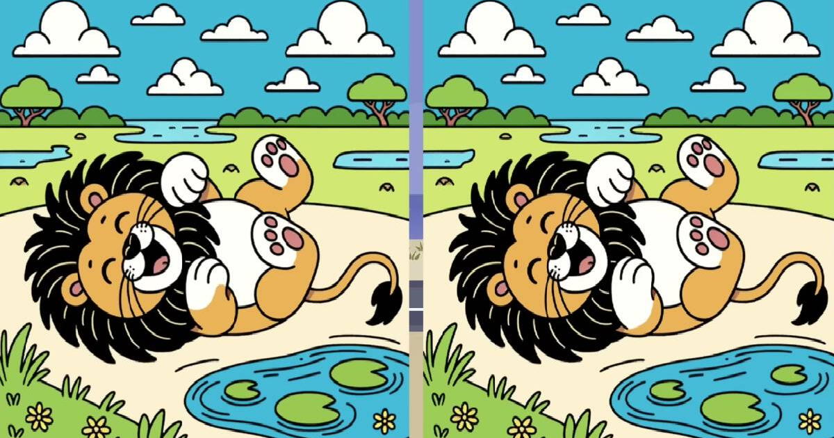 Los leones parecen iguales, pero no los son: ¿Cuántas diferencias tienen?