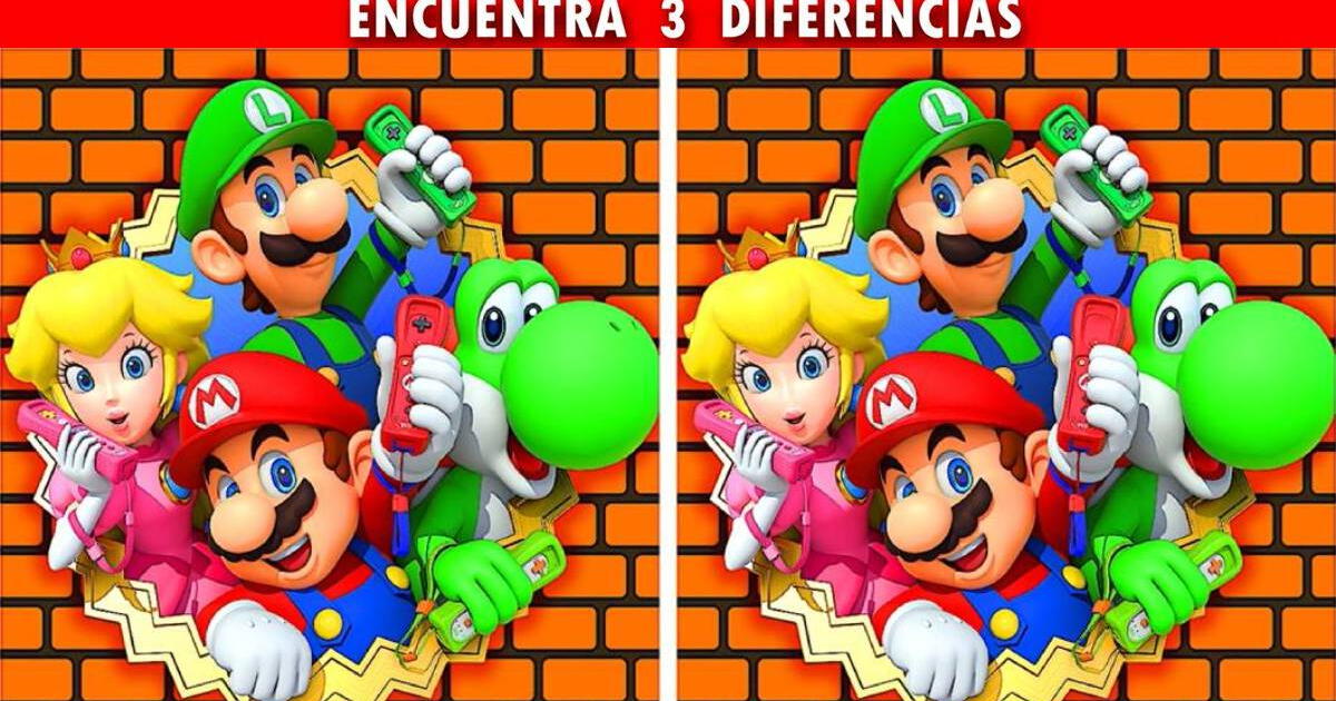 Si eres veloz podrás detectar las 3 desigualdades en los personajes de 'Mario Bros'