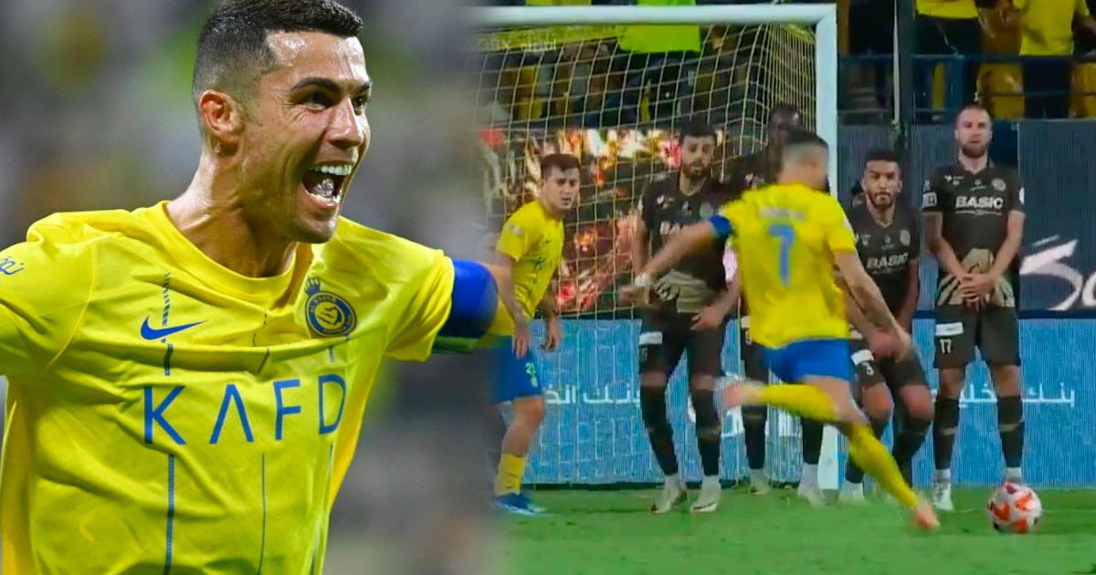 Cristiano Ronaldo y su golazo de tiro libre para la victoria de Al Nassr 