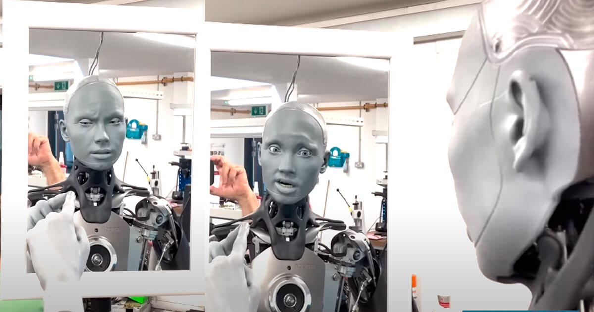 'Robot' con Inteligencia Artificial se ve por primera vez al espejo y tiene peculiar reacción