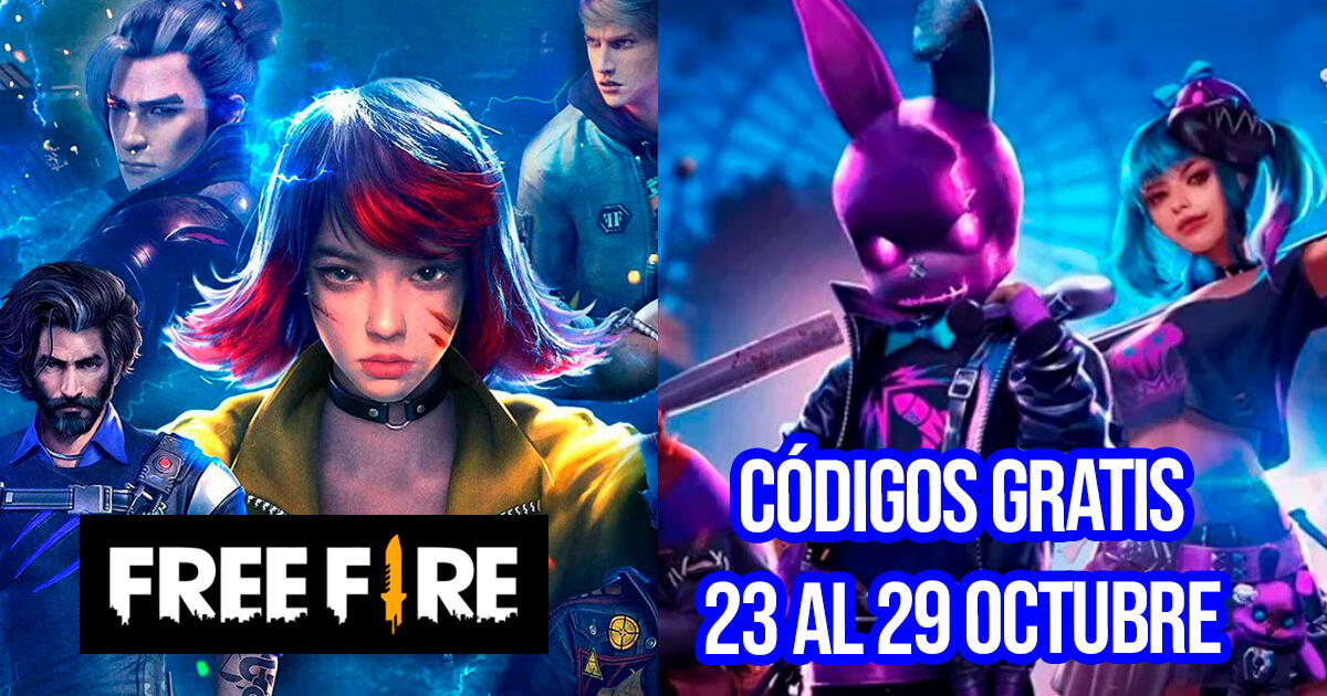 Free Fire: 10 promotional codes to get FREE prizes from October 23rd to 29th.