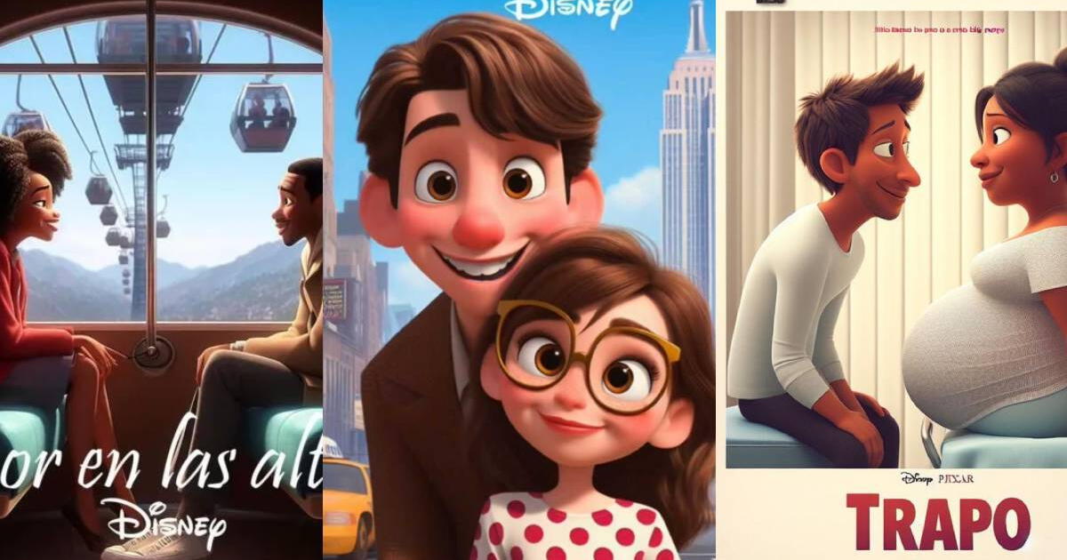How to accurately describe to create a romantic Disney poster with your partner using AI?