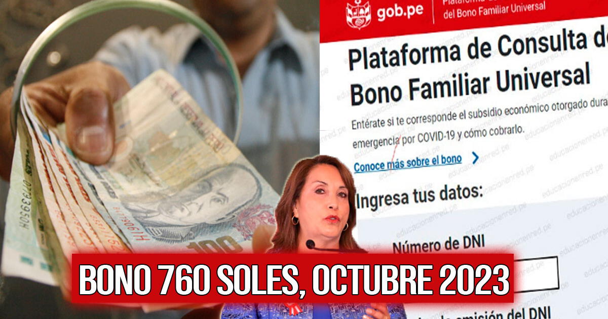 Bono Familiar Universal: consulta con DNI si Midis entregará los 760 soles en octubre