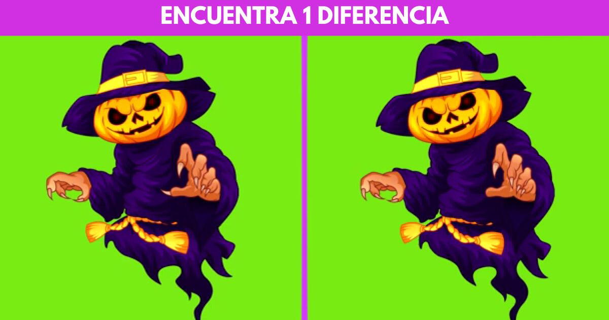 Halloween llega pronto: ¿Podrás descubrir la ÚNICA diferencia del RETO EXTREMO?
