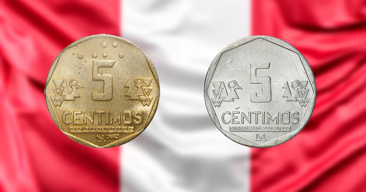 Esta es la moneda especial de 5 céntimos de Perú que vale hasta 100 soles en el mercado