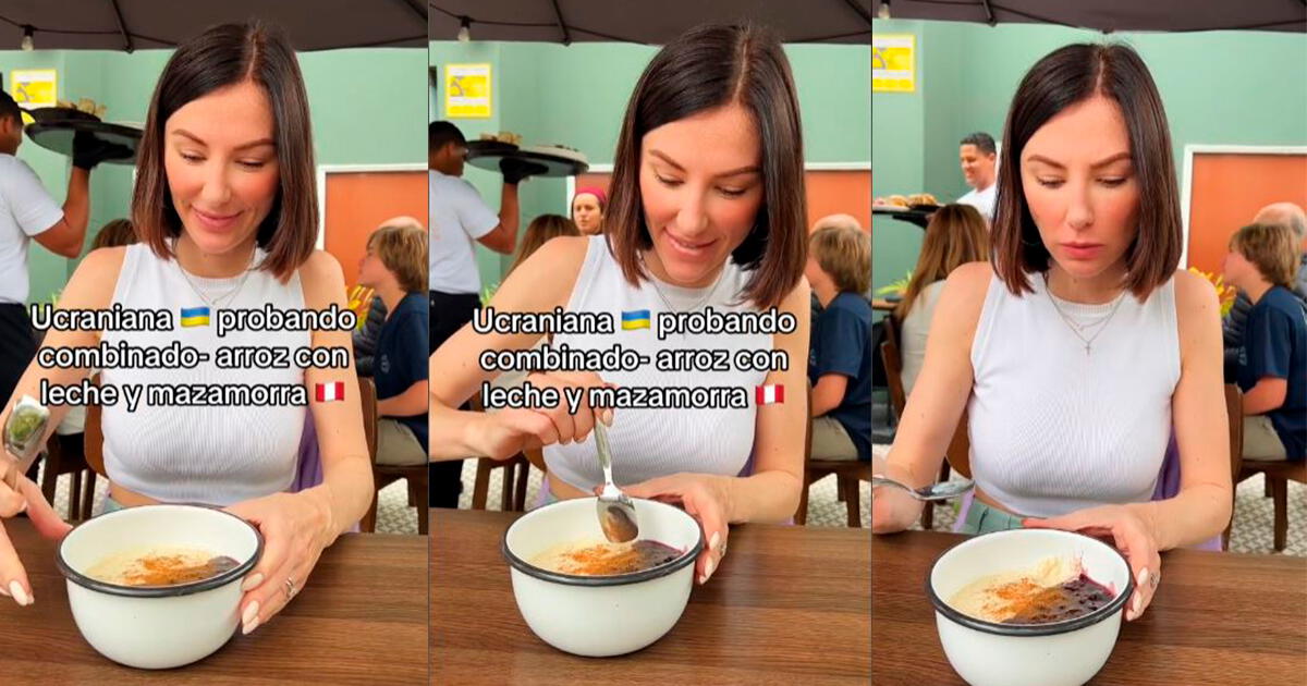Ucraniana y su curiosa reacción tras probar arroz con leche y mazamorra en el Perú