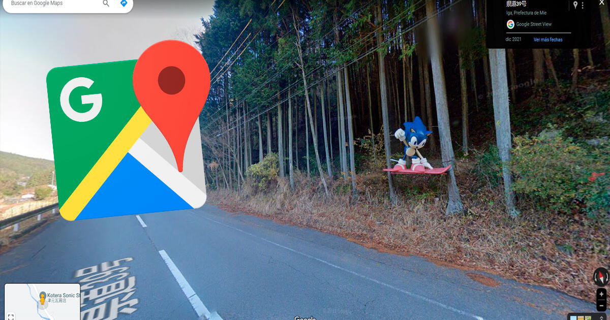 Google Maps: recorre autopista de Japón, hace zoom y encuentra al erizo 'Sonic'