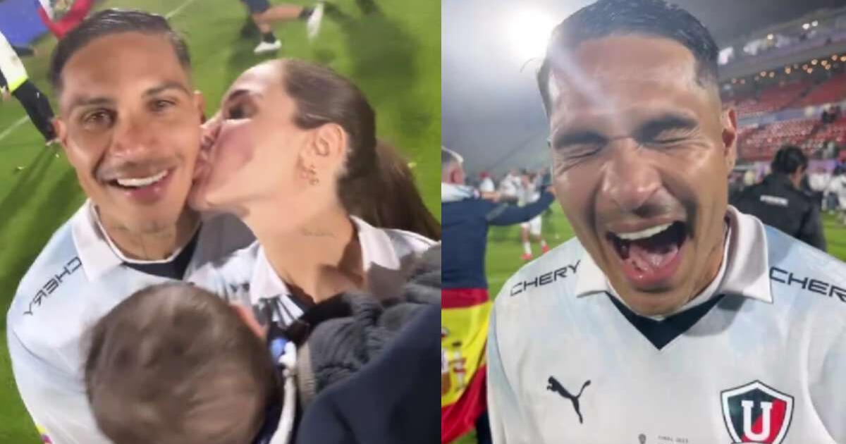 Paolo Guerrero y su singular celebración con Ana Paula tras ganar la Copa Sudamericana