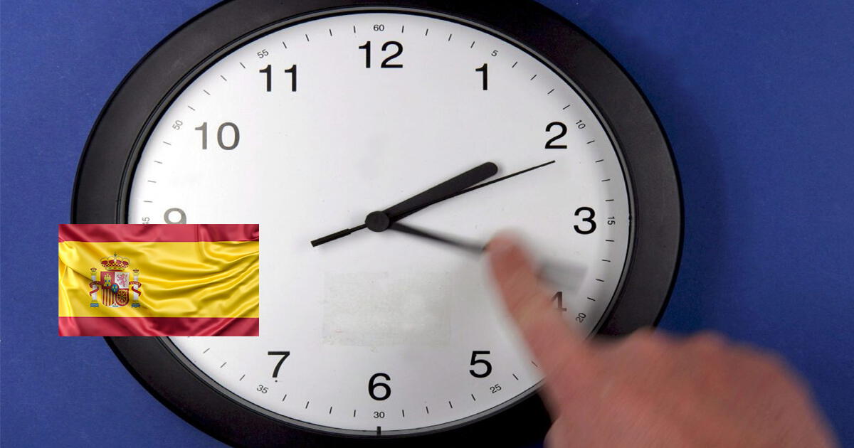 When was the time change implemented in Spain?