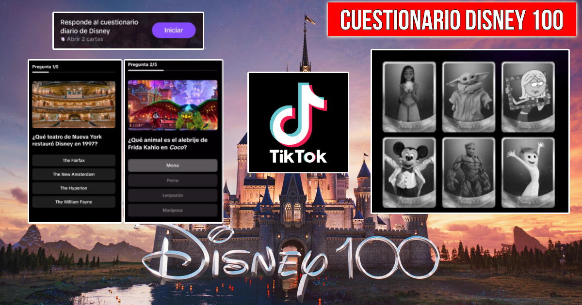 Cuestionario Disney 100 del lunes 30 de octubre: respuestas correctas del reto en TikTok
