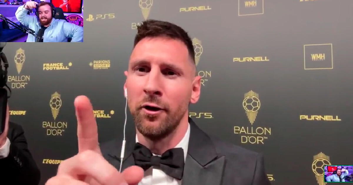 Messi 'parchó' en vivo a Ibai tras ganar el Balón de Oro: 