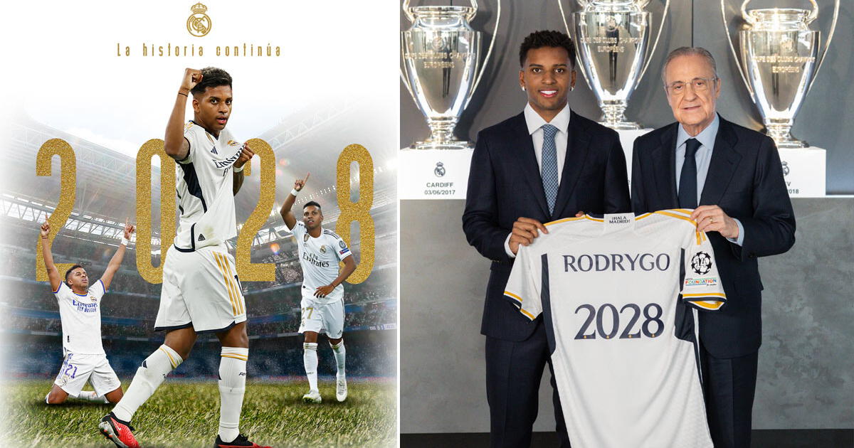 Rodrygo firmó renovación de contrato con Real Madrid hasta la temporada 2028