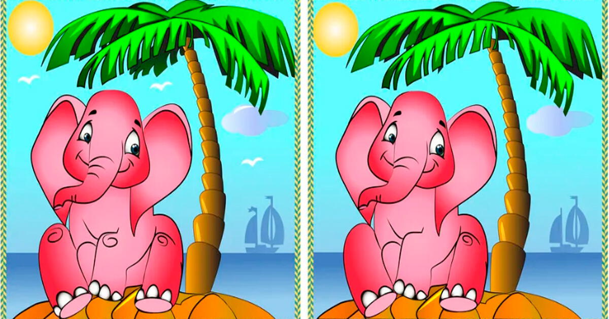 Can you see the 10 differences between the elephants? Overcome the challenge that 98% failed.