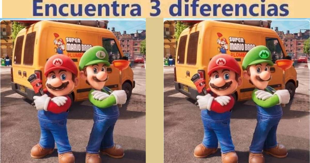 Piensa rápido: busca las 3 diferencias en Mario Bros en solo 5 segundos