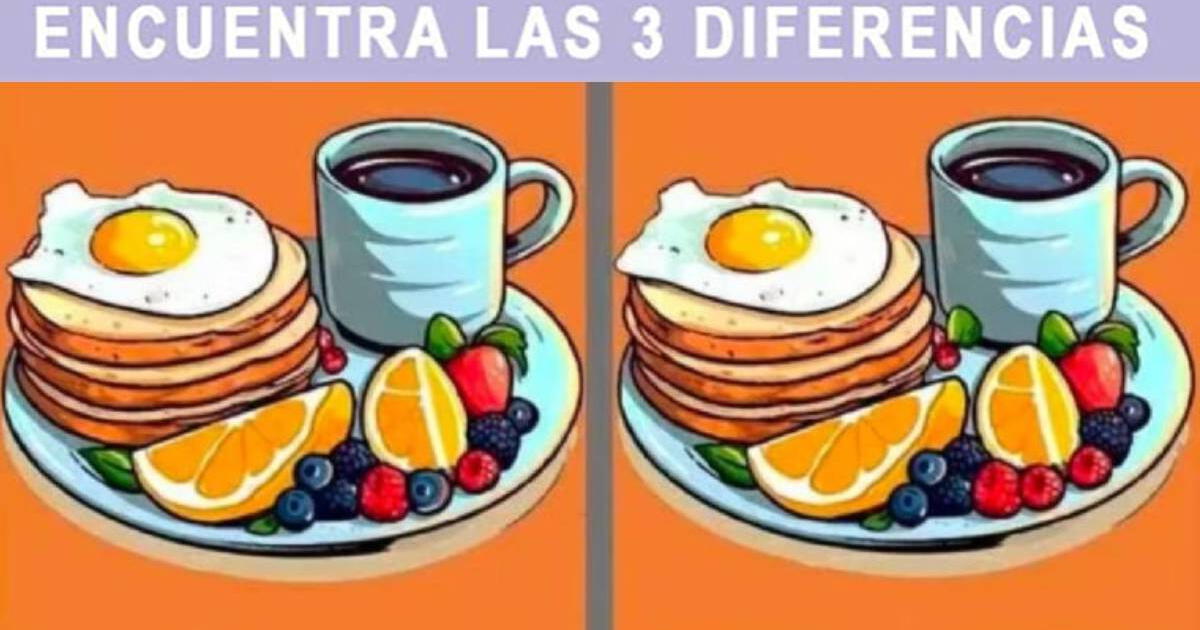 Busca las 3 desigualdades en el desayuno de la prueba solo para mentes veloces