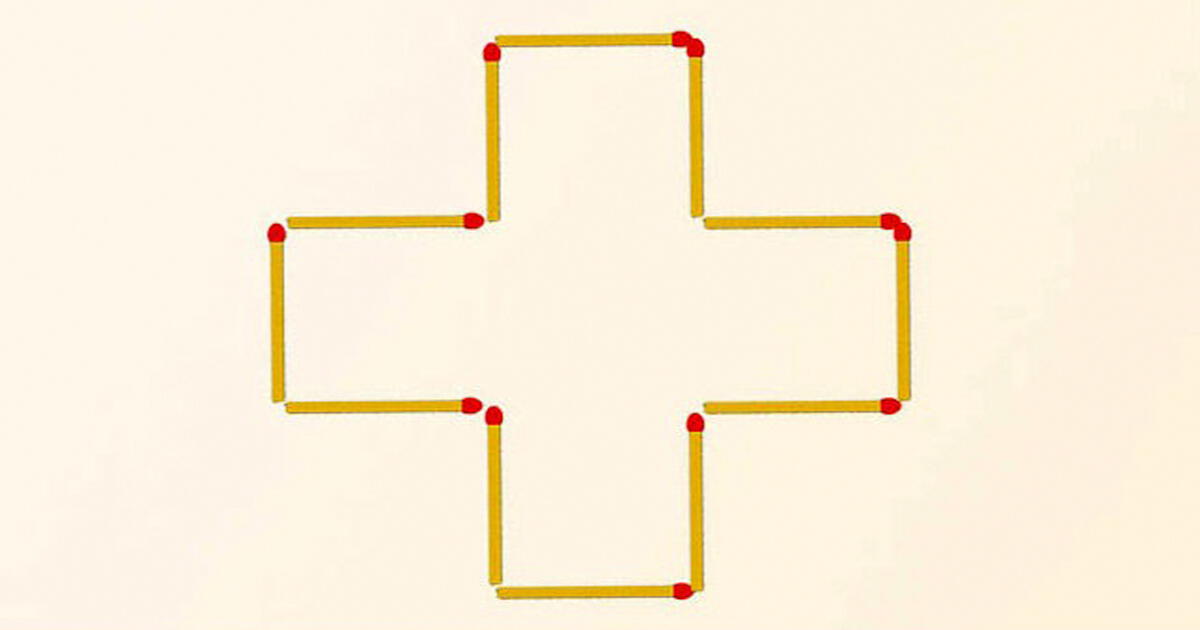 Mueve 3 palitos para formar tres cuadrados iguales, solo un GENIO resolverá este acertijo