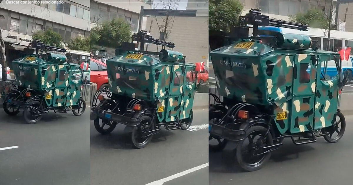 Mototaxista 'tunea' su vehículo y lo convierte en 'tanque de guerra': 