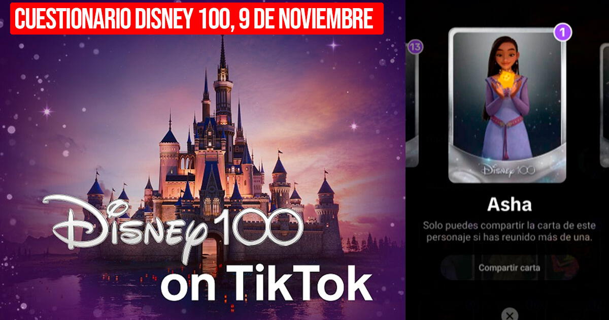 Cuestionario Disney 100 HOY, 9 de noviembre: respuestas correctas del reto en TikTok