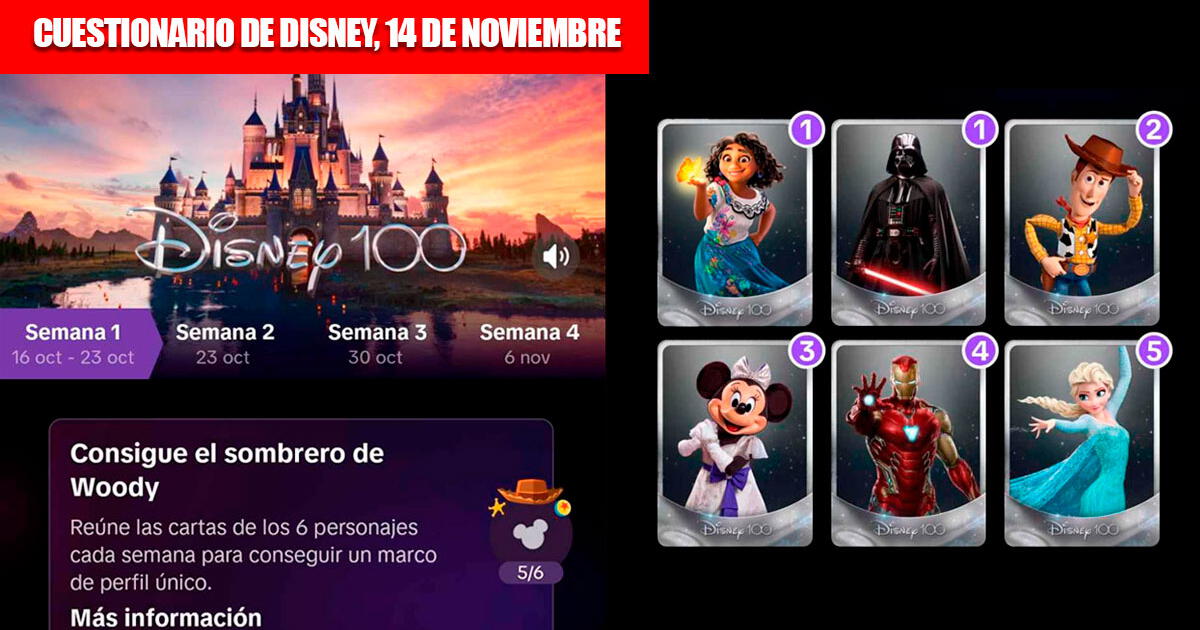 Cuestionario Disney 100 en TikTok: estas son las respuestas correctas del 14 de noviembre