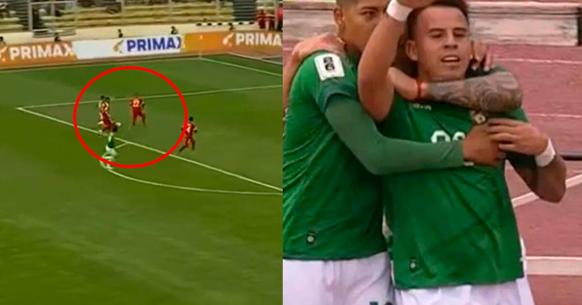 Henry Vaca sorprendió a Gallese con potente remate y anotó el 1-0 para Bolivia 