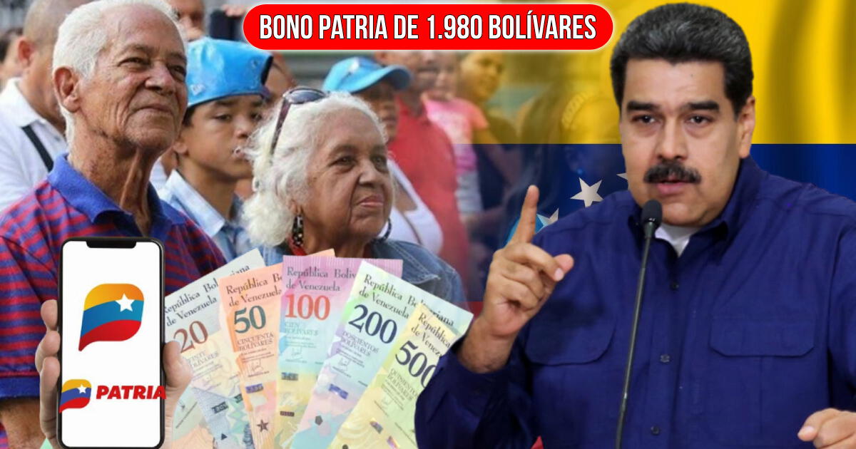 Bono Patria de 1.980 bolívares: ¿Quiénes son los beneficiarios y cómo recibirlo por Patria?