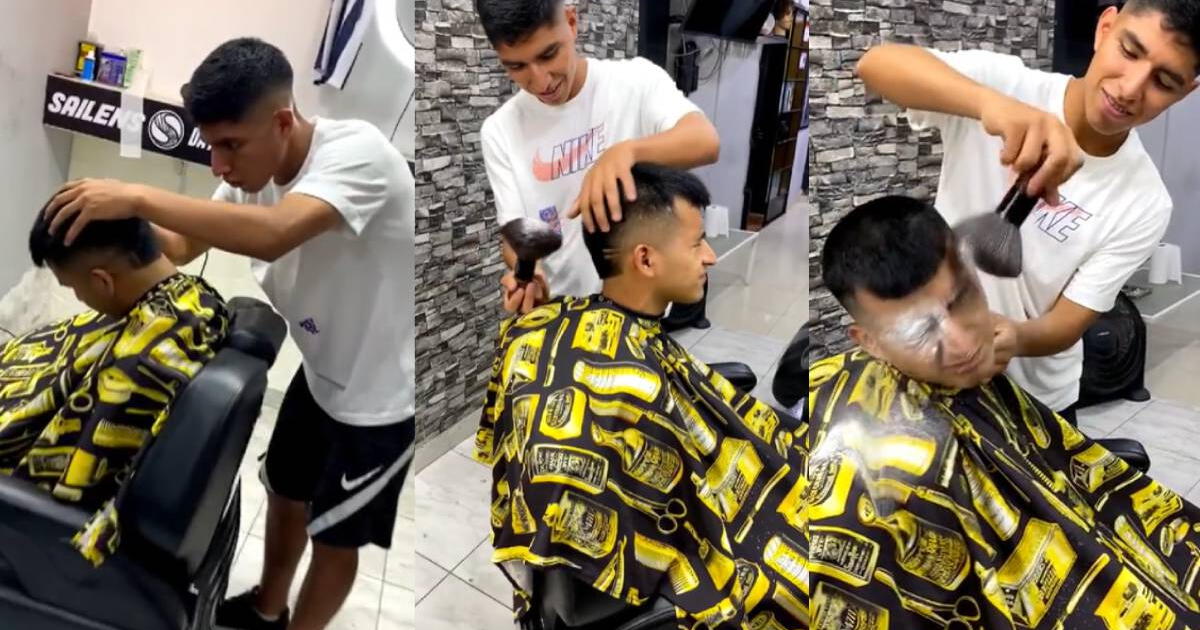 Piero Quispe la hace de barbero y es viral en TikTok: 