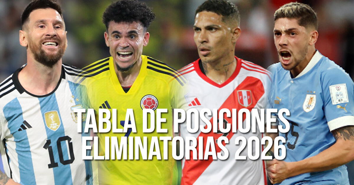 Tabla de posiciones Eliminatorias 2026: partidos, resultados y clasificación sudamericana
