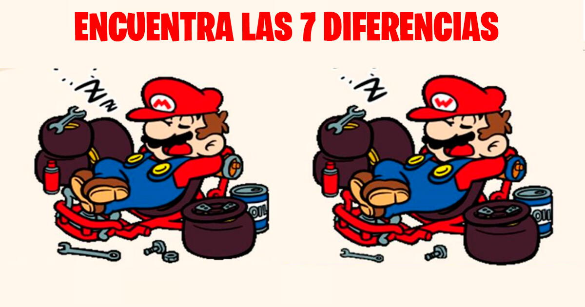 Encuentra las 7 diferencias en 'Mario Bros.' y supera el desafío de nivel EXPERTO